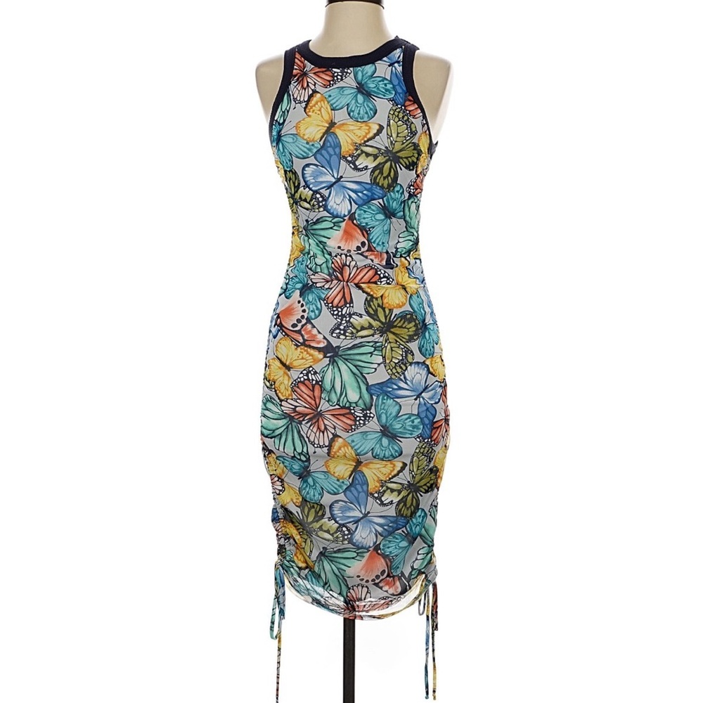 Molly Green Women’s Butterfly Tank Dress Sleeveless Mesh Bodycon size‎ Small